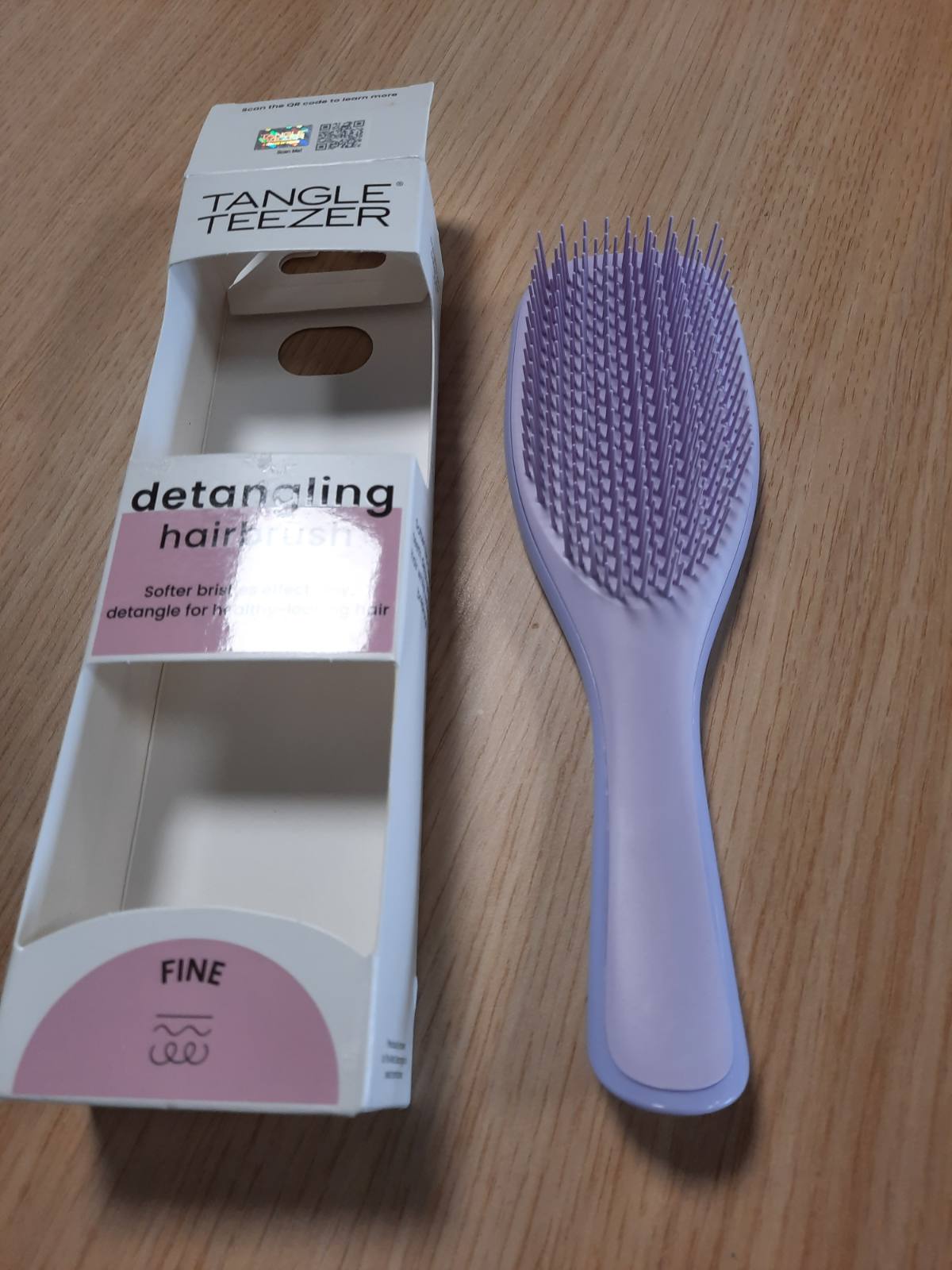 321732 - TANGLE TEEZER Fine & Brittle Ultimate Detangler - Furçë e butë me dy fije për flokë të lyer, të hollë dhe të hollë - Ideale për flokë delikatë - Hypnotic Purple
