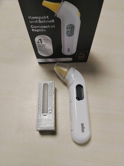 306151 - Braun ThermoScan 3 - Termometër veshi, matje e shpejtë 1-sekondëshe, ekran dixhital, i përshtatshëm për foshnje dhe fëmijë të vegjël, model IRT3030