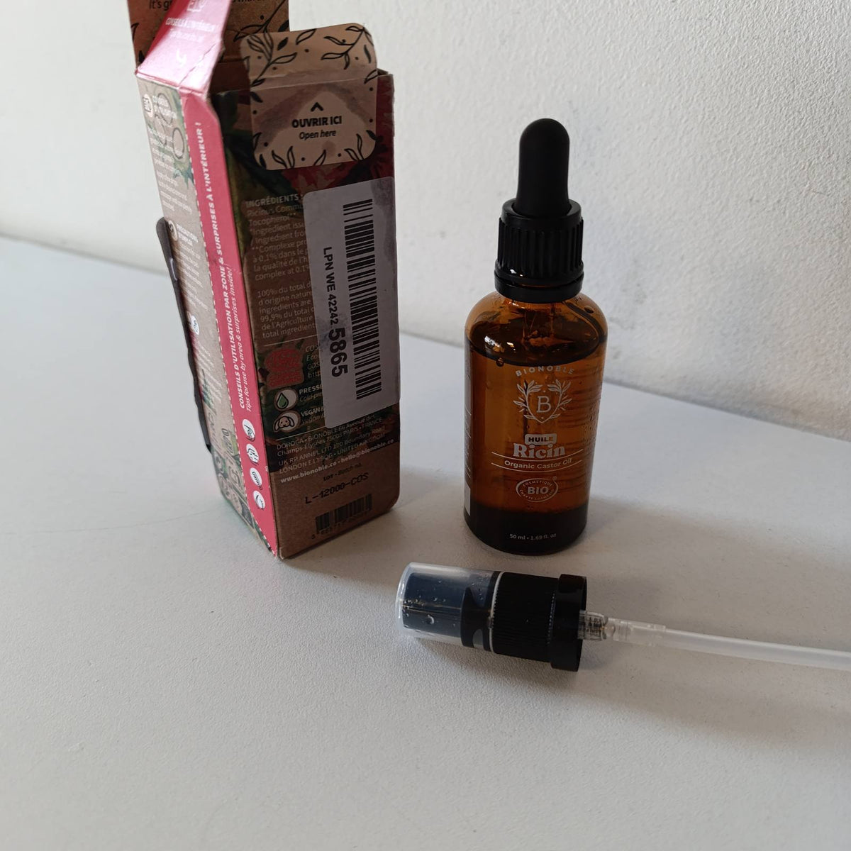 321834 - BIONOBLE Vaj ricini organik i shtypur në të ftohtë - Flokë, qerpikë, vetulla - 50 ml