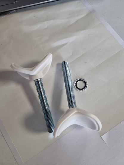 308324 - Vidë dhe Adaptor Sigurie 1 për Kangjella, Pajtueshëm me Barrierat e Sigurisë Metalike, e Bardhë, 2 Njësi