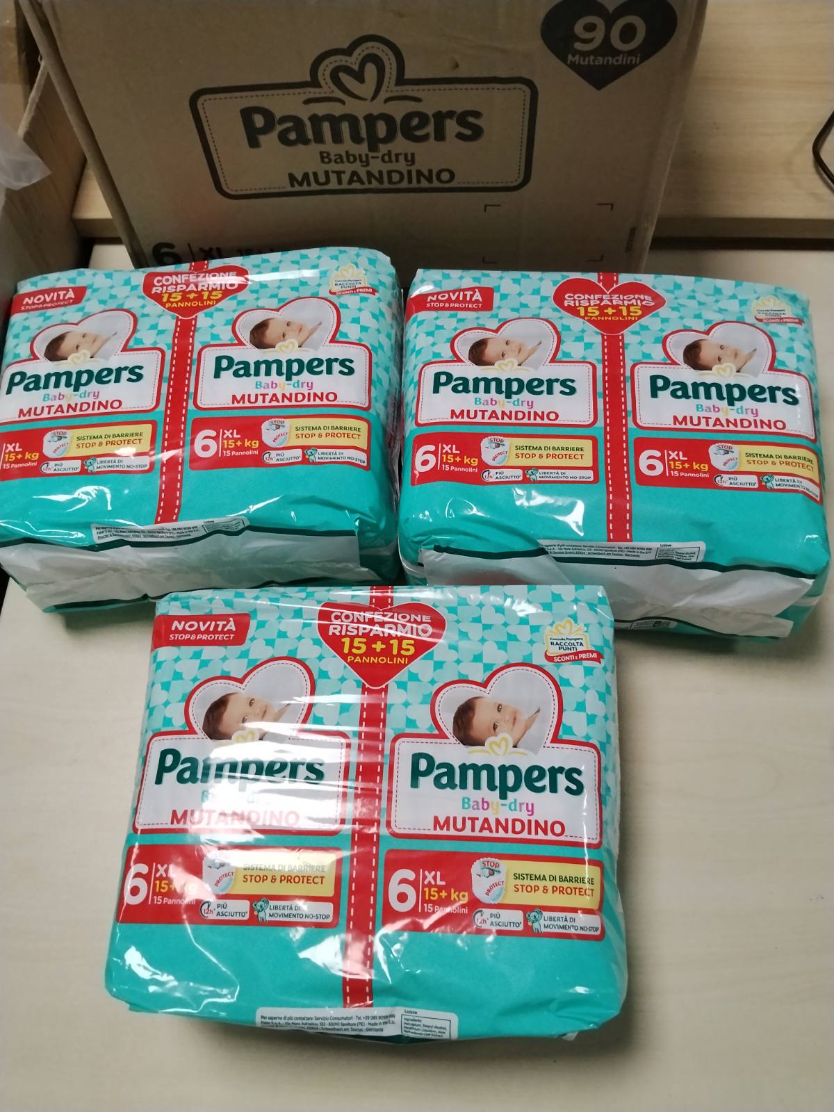 335849 - PAMPERS Pampers Baby Dry Pantallona XL, Madhësia 6 (15+ kg), 90 pelena për fëmijë