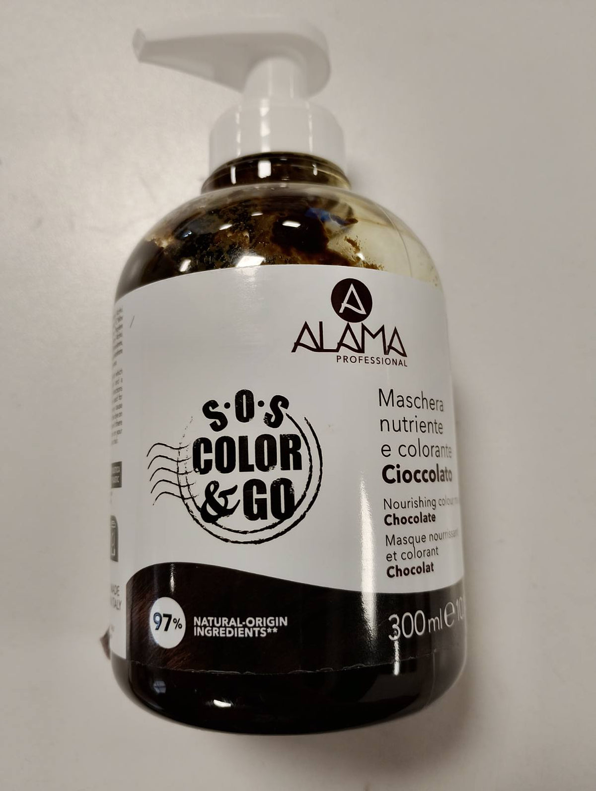 336996 - ALAMA PROFESSIONAL | SOS Color&Go - Maskë shumëngjyrëshe reflektuese dhe rigjallëruese, çokollatë, 300 ml