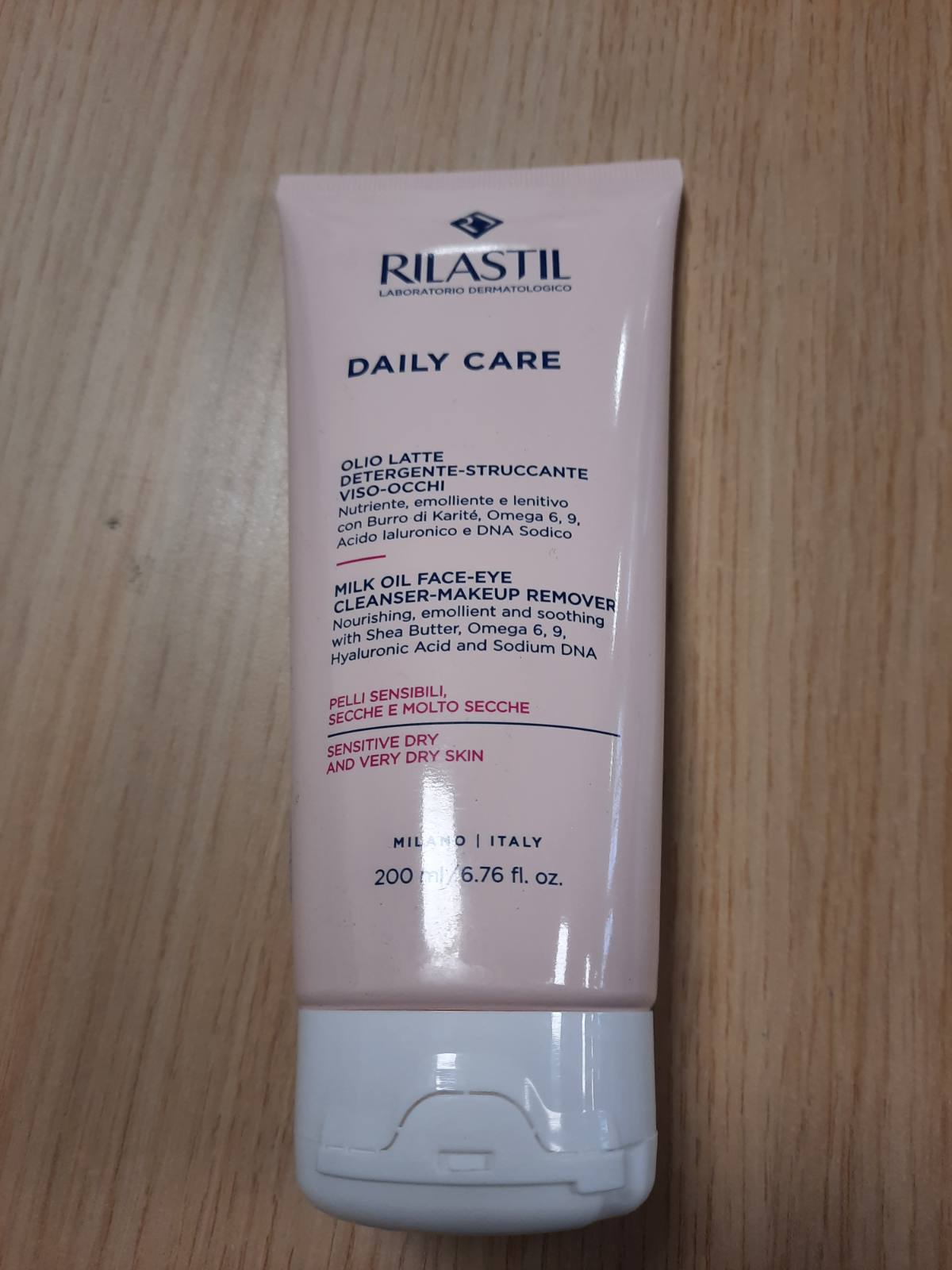 336594 - RILASTIL Daily Care Cleansing Milk Oil për Fytyrën dhe Sytë - 200ml - Locion Ushqyes për Heqjen e Grimit