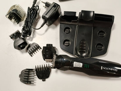 336237 - REMINGTON Makinë rroje elektrike shumëfunksionale, Prerëse trupi, Prerëse mjekre, Set prerës flokësh, 4 koka të lëvizshme, Pastrues personal Edge PG6030