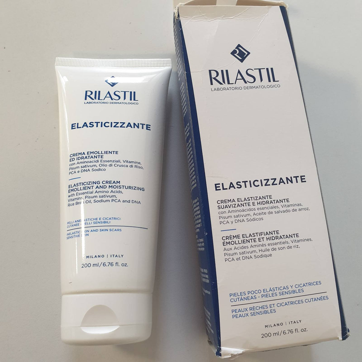 336167 - RILASTIL Krem për Fytyrën dhe Trupin, Trajtim i Shenjave, Zbutës dhe Hidratues, 200 ml