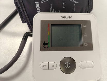 336247 - Monitor tensioni i gjakut BEURER BM 27 për krahun e sipërm, kontroll i përshtatshmërisë së manshetës, i validuar klinikisht, manshetë për 22-42 cm, tregues rreziku, zbulim i aritmisë, transferim i të dhënave në Apple Health