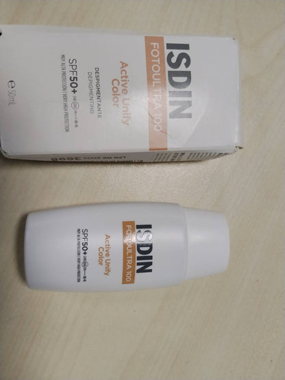 336468 - ISDIN Fotoultra 100 Active Unify Color SPF 50+, 50 ml, Krem dielli për fytyrën me veprim depigmentimi