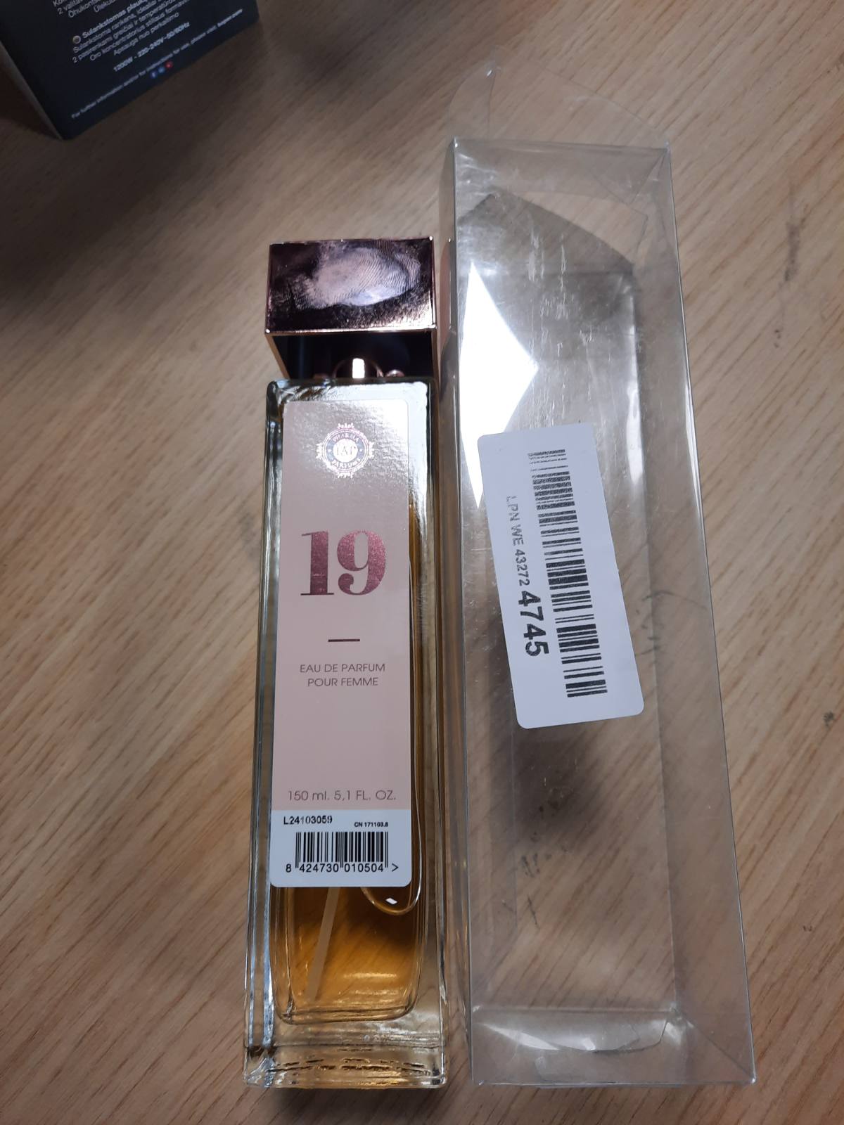 312111 - IAP PHARMA PARFUMS nr. 19, Parfum me aromë frutash për burra dhe femra, 150 ml