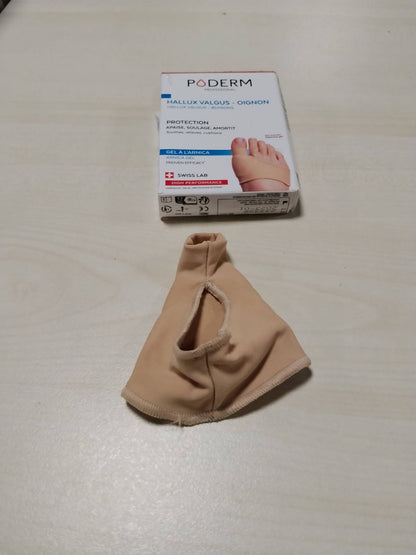 336373 - PODERM Mbrojtje për Hallux Valgus me xhel arnike të patentuar, Ortezë për këmbë, Thithje goditjesh, 100% natyralë