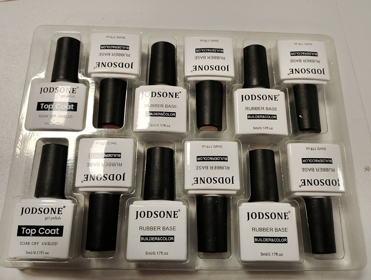312175 - JODSONE Set xheli me 10 ngjyra, Bazë, Ndërtues dhe Ngjyrë 3 në 1, Llak xheli me mbulim të lartë