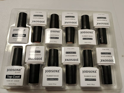 312175 - JODSONE Set xheli me 10 ngjyra, Bazë, Ndërtues dhe Ngjyrë 3 në 1, Llak xheli me mbulim të lartë