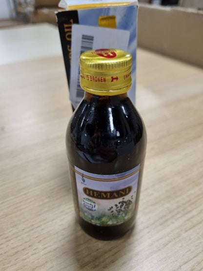 312030 - HEMANI Vaj i Farës së Zezë 100% Origjinal i Pastër dhe Natyral, 125 ml, Ushqen Skalpin e Kokës, Flokët, Trupin dhe Lëkurën