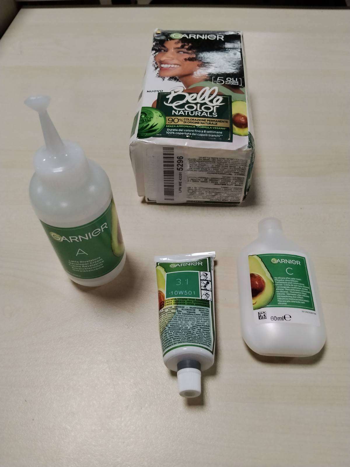 312464 - GARNIER - Ngjyrë e përhershme flokësh Belle Color Naturals, kafe e errët hiri 3.1, pa amoniak, 90% origjinë natyrale, deri në 8 javë