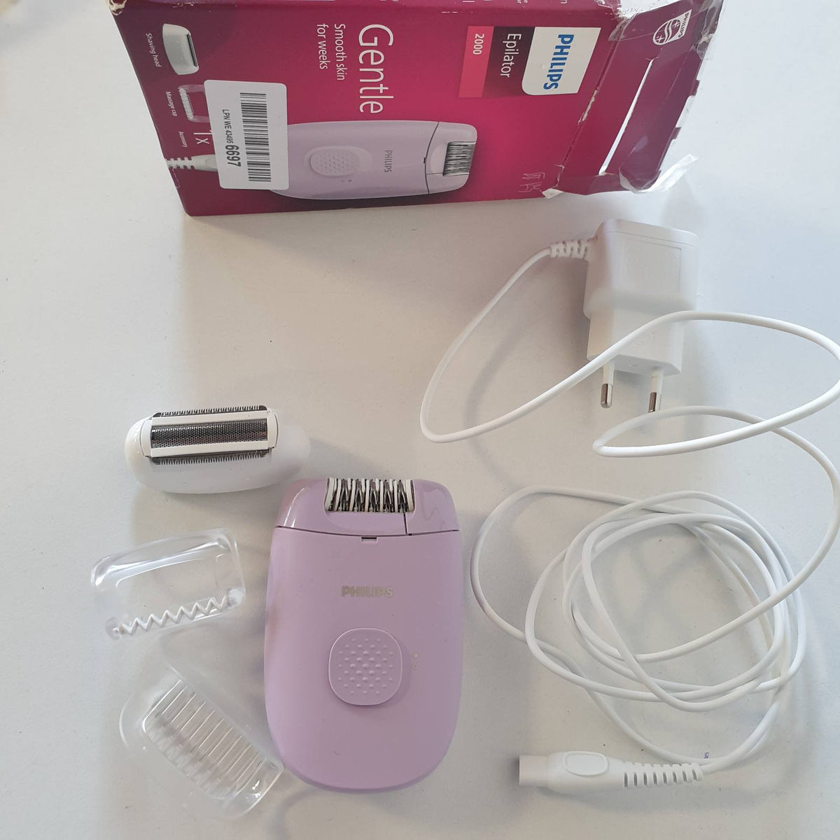 335923 - PHILIPS Epilator Series 2000, me kabllo, për femra, për trupin dhe zonat e ndjeshme, heqje qimesh dhe rruajtje, modeli BRE237/00