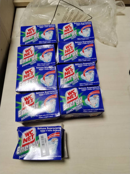 311555 - ENERGY Descraper Rrjetë WC, Heqës pluhuri për gëlqere tualeti, Shkumë vetëpastruese, 4 qese x 12 pako