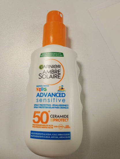 312258 - GARNIER Ambre Solaire Advanced Sensitive Kids Ceramide Protect Spray SPF50+, 150 ml