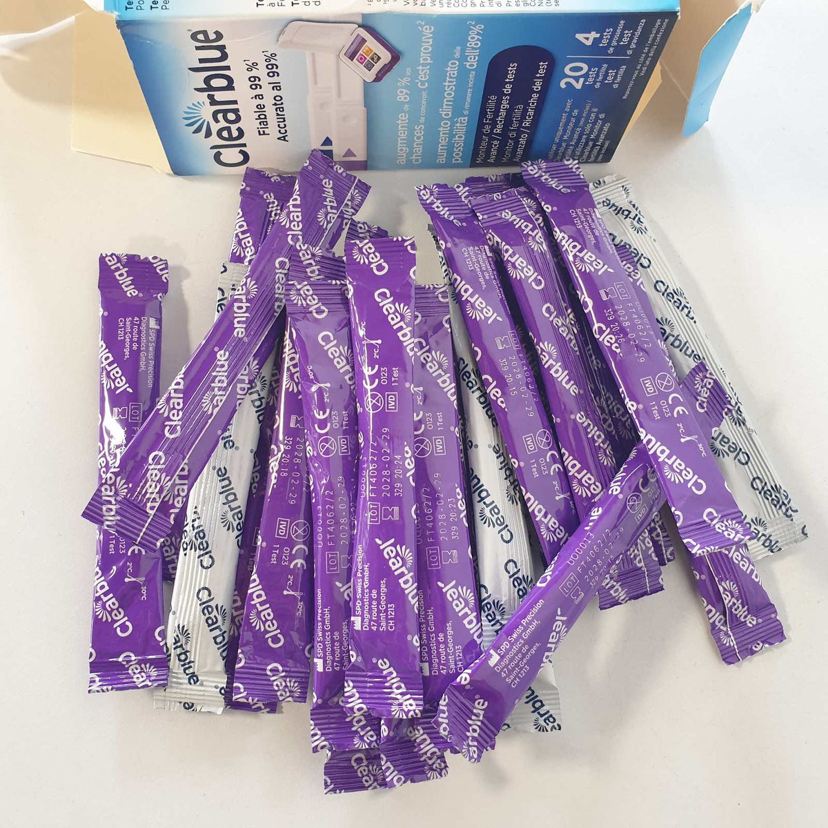 335962 - CLEARBLUE Mbushje për Monitorin e Fertilitetit, 20 Teste Ovulacioni + 4 Teste Shtatzënie
