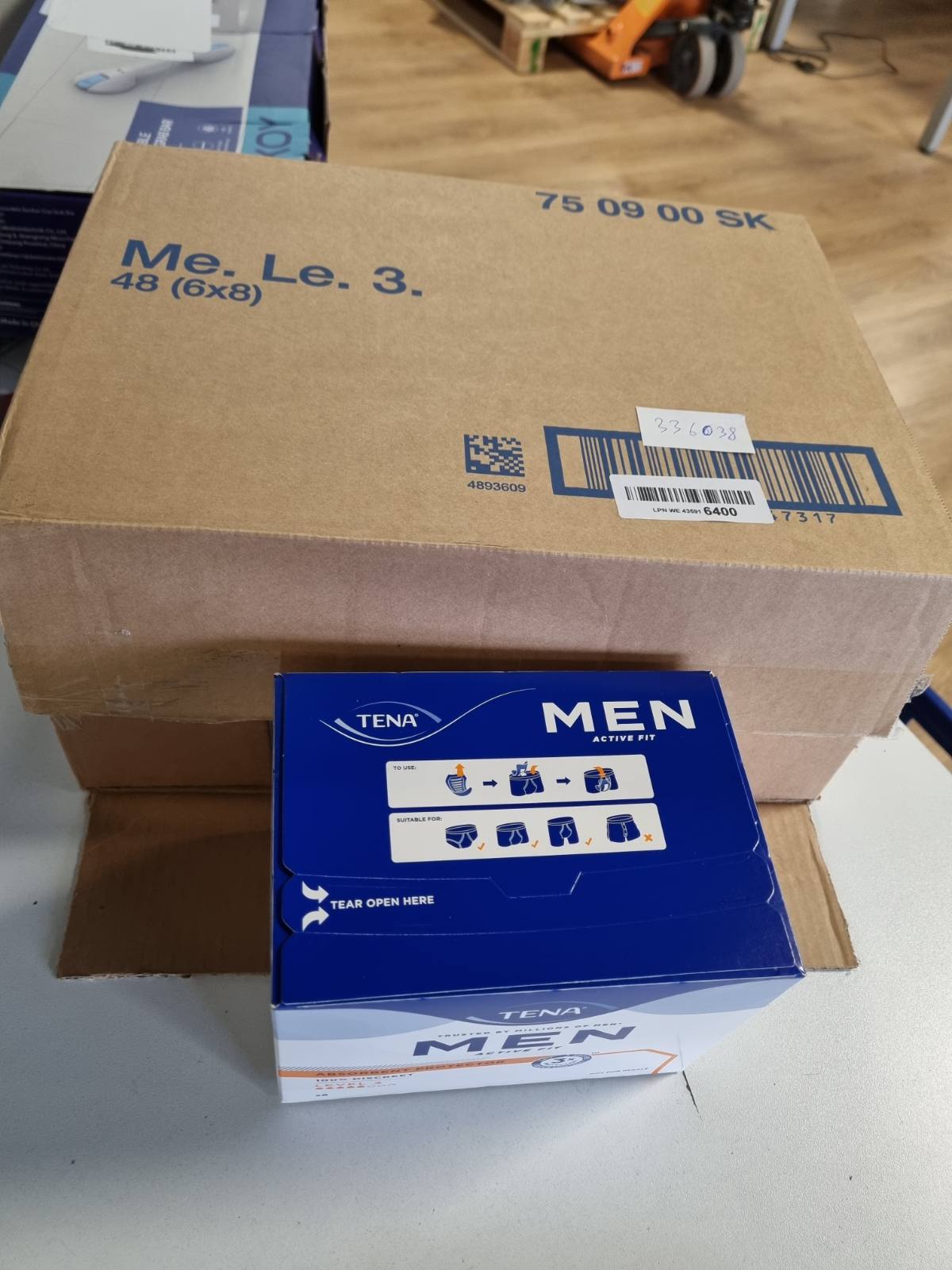 336038 - TENA MEN Peceta thithëse Level 3 për meshkuj, 48 copë