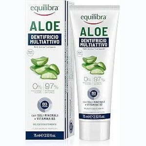 336912 - EQUILIBRA Pastë dhëmbësh me aloe vera, mbrojtje e trefishtë, 75 ml
