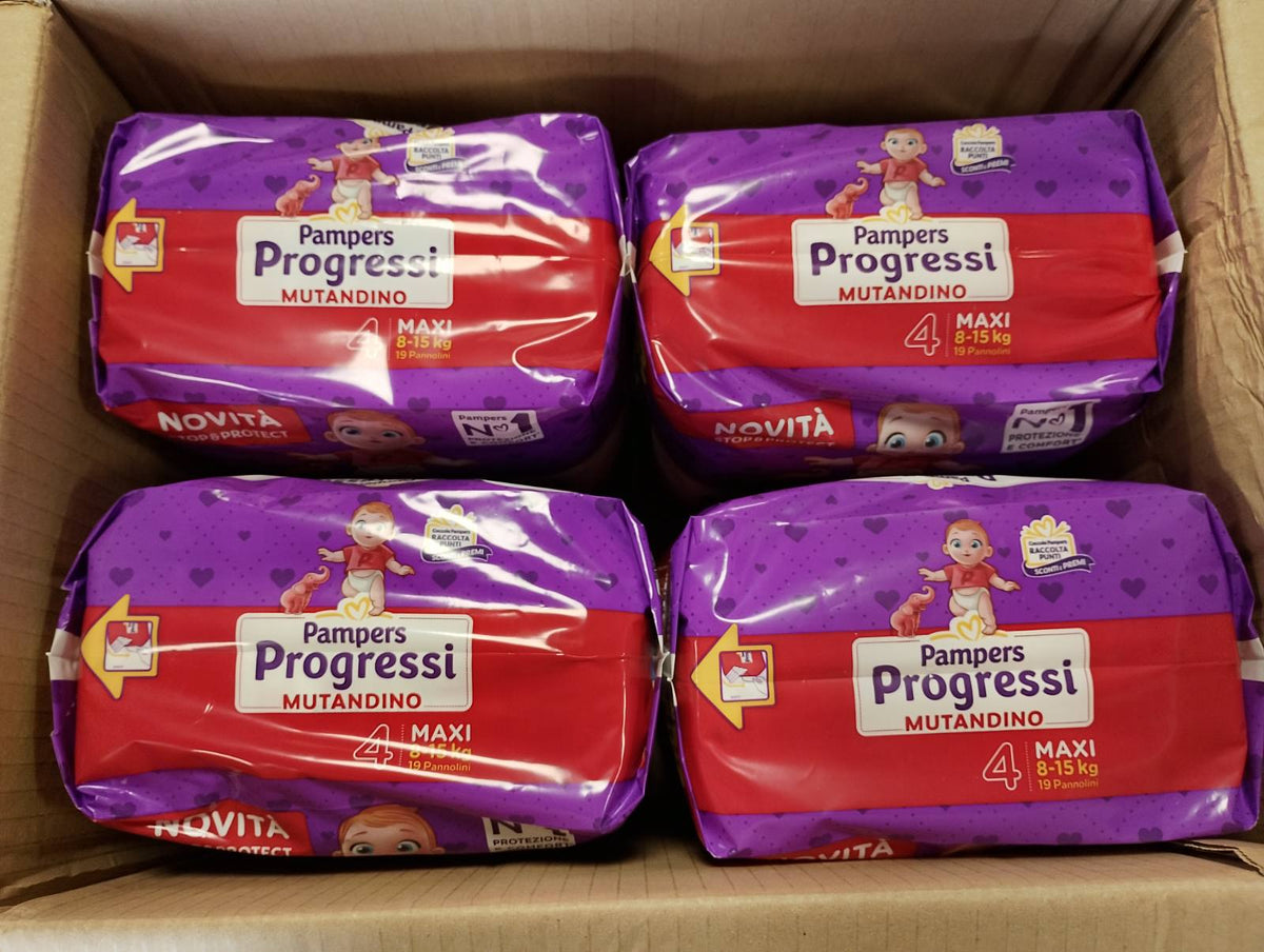 311128 - PAMPERS Pampers Progressi Maxi Pantallona, Madhësia 4 (8-15 kg), 76 pelena për foshnje