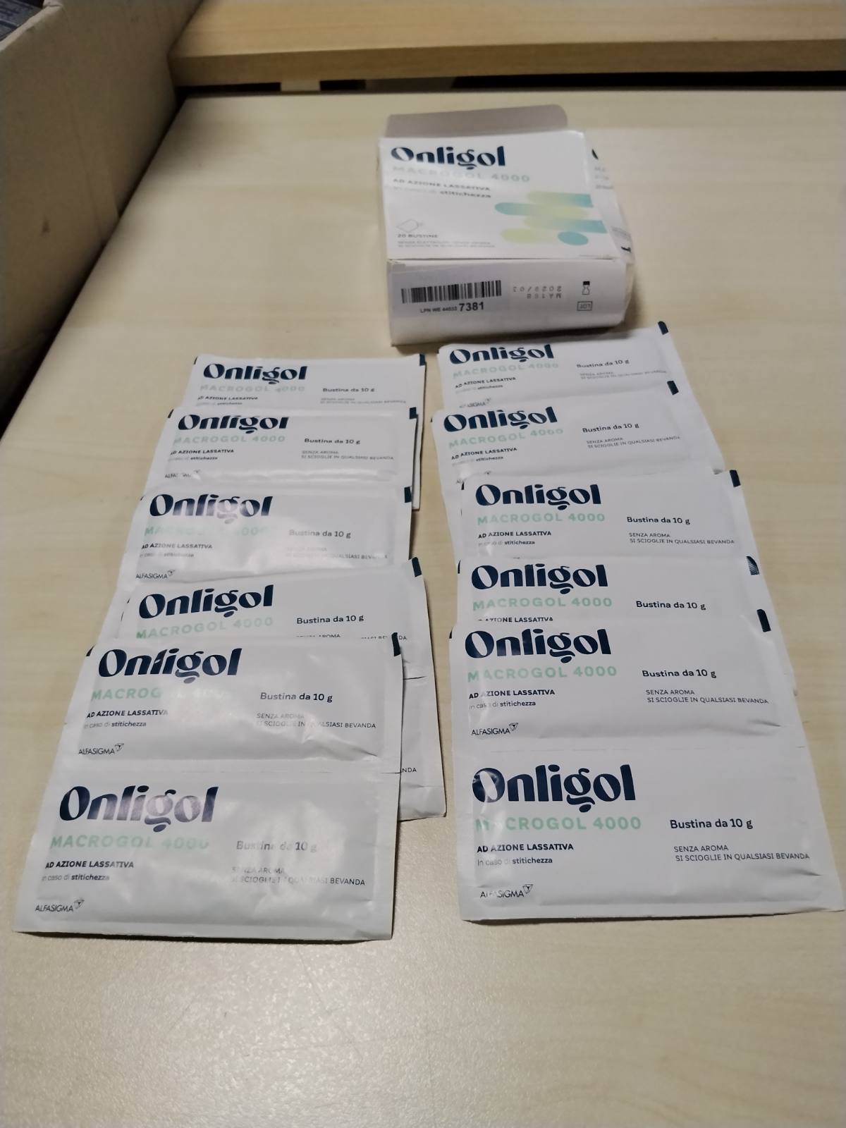 312065 - ONLIGOL - Laksativ Makrogol 4000, 20 Qese me nga 10g