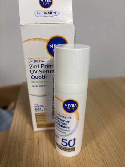 301498 - Serum dhe krem fytyre 2-në-1 me primer dhe mbrojtje UV, SPF 50+ – 30 ml.
