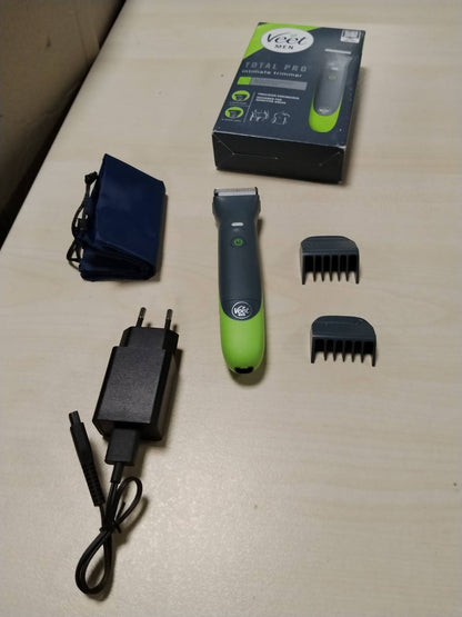 311329 - VEET - Makinë prerëse intime për meshkuj TOTAL PRO, brisk elektrik, 1 kokë për zonën intime dhe trupin, 2 krehëra udhëzues, pa tel