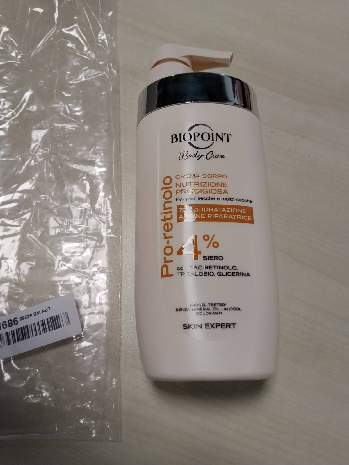 337052 - BIOPOINT Krem Hidratues Trupi, 500 ml, 4% Pro-Retinol, Hidratim 72 orësh