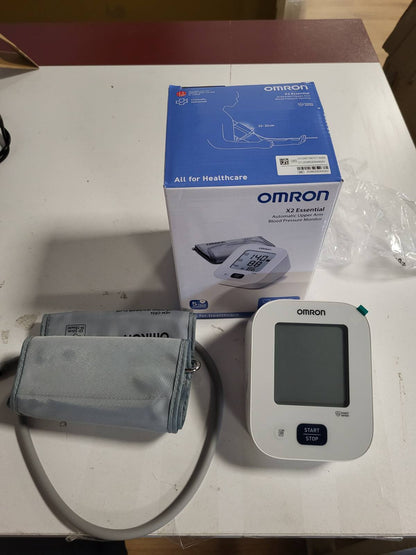 271512 - OMRON X2 Essential - Monitor dixhital i tensionit të gjakut për krahun e sipërm, 22-32 cm, i validuar klinikisht, zbulim i rrahjeve të parregullta të zemrës dhe hipertensionit