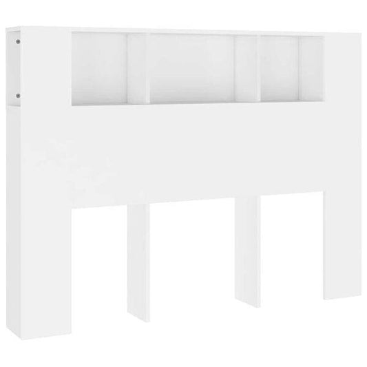 334520 - vidaXL Dollap për Kokën e Shtratit me Rafte 140x18,5x104,5 cm Ngjyrë e Bardhë -