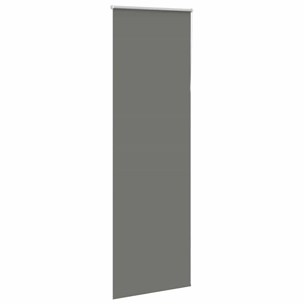 184005 -- VIDAXL Perde rrotulluese me errësim, gri, 80x210 cm, gjerësi pëlhure 75.7 cm, poliester