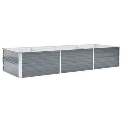 234518 -  vidaXL Kuti e Ngritur për Kopsht 240x80x45 cm – Çelik i Galvanizuar Gri