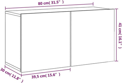 334435 - Dollap TV muri i bardhë 80x30x41 cm