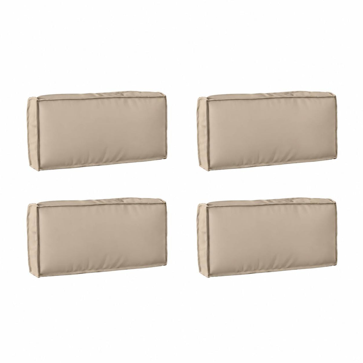 334303 - VIDA XL Jastëk Palete për Vend, 4 copë, Ngjyrë Taupe 40x40x8 cm, Pëlhurë Oxford