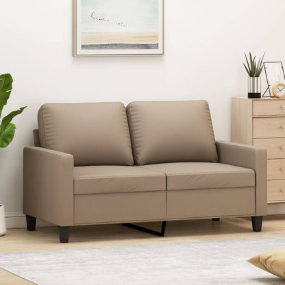 265284 - vidaXL Divan 2-Vendësh Cappuccino 120 cm Lëkurë Artificiale