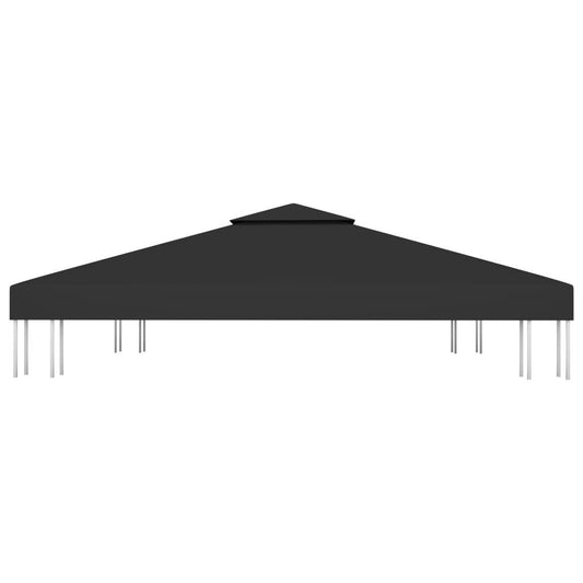 265105 - vidaXL Mbulesë për Gazebo 2-Shtresore 3x3 m 310 g/m² Ngjyrë e Zezë
