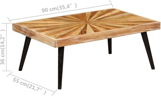 265557 - vidaXL Tavolinë Kafeje prej Druri Mango për Sallon dhe Zyrë