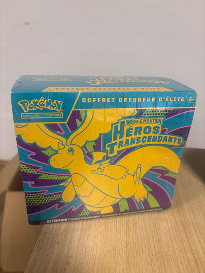 313049 - Pokémon – Mega Evolution 2.5: Kutia Elite Trainer Box “Héros Transcendants” (Heronjtë Transcendentë), në gjuhën frënge.