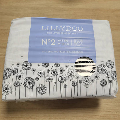 305615 - Pelena për bebe LILLYDOO që nuk irritojnë lëkurën – masa 2 (4-8 kg), 34 copë