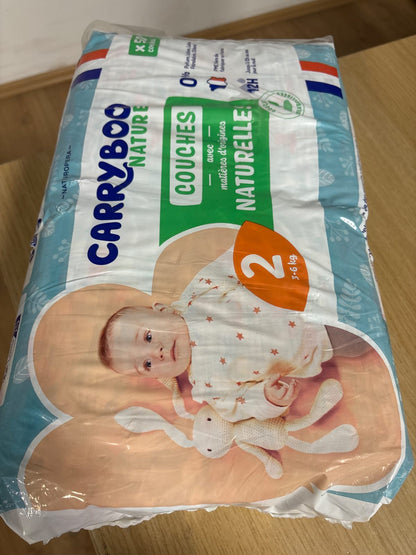 334534 - CARRYBOO – Pampersa ekologjike Nature, madhësia 2 (3–6 kg)