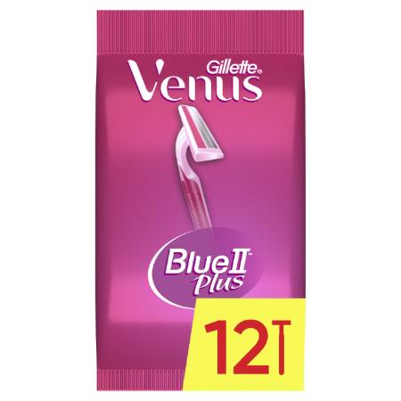 299014 - Paketim me 12 briskë rroje njëpërdorimësh Venus Blue II Plus – Gillette