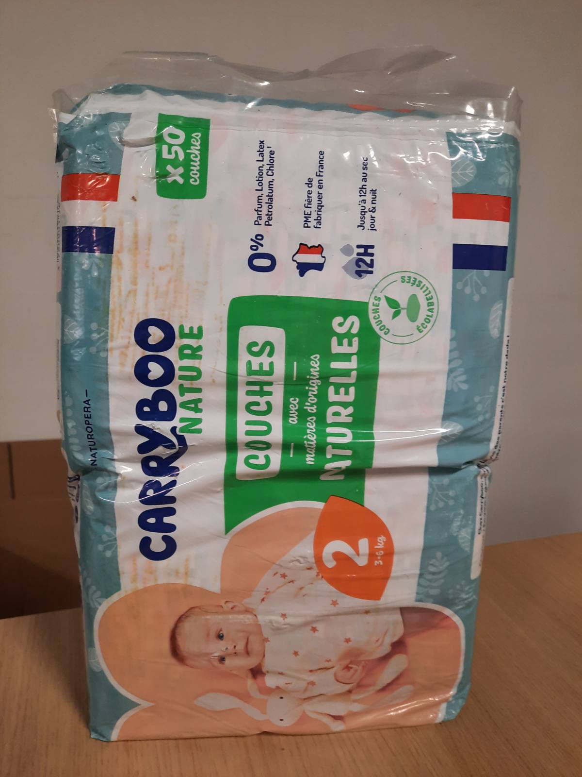 298697 - CARRYBOO – Pelena ekologjike natyrale, madhësia 2 (3–6 kg).