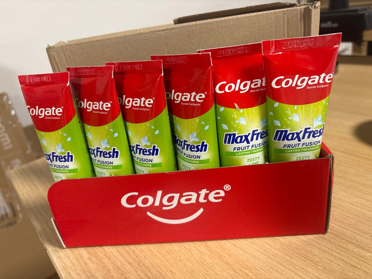 295517 - COLGATE – Pastë dhëmbësh Max Fresh Fruit Fusion – Frymë e freskët 10 herë më e qëndrueshme.