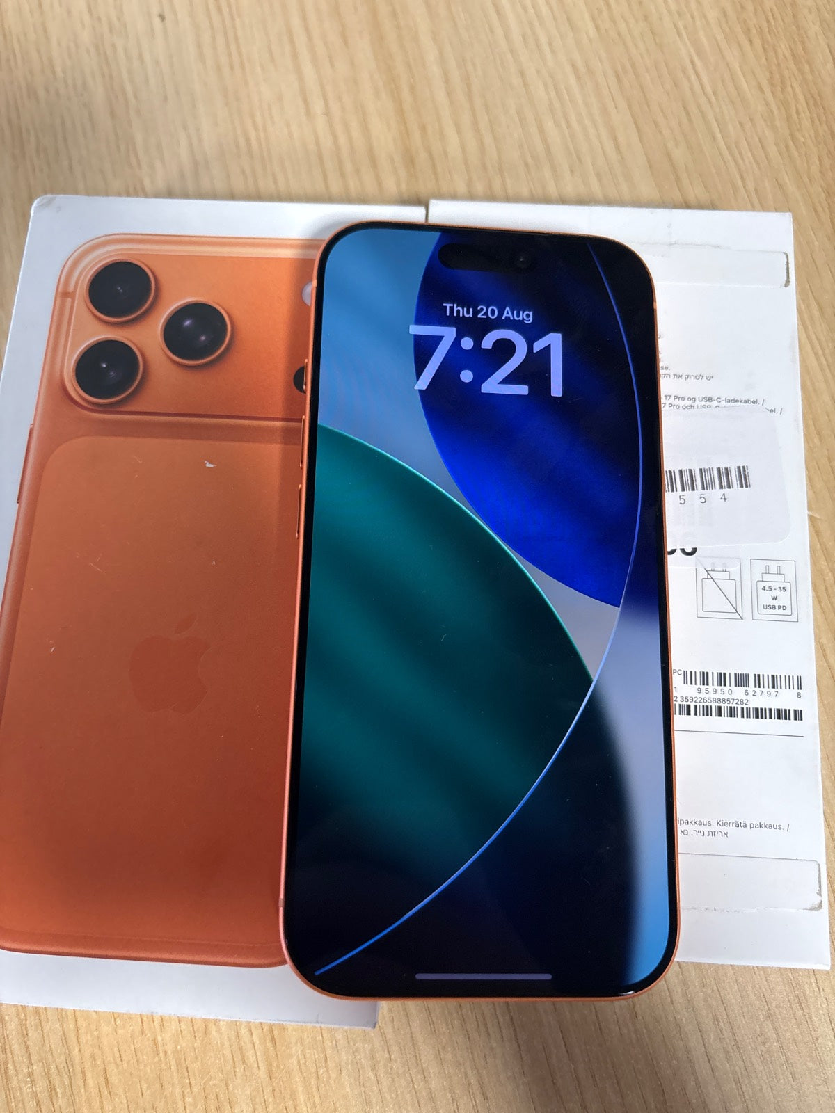 238692 - Apple iPhone 17 Pro, versioni europian, 512 GB, ngjyrë portokalli kozmike, i zhbllokuar.