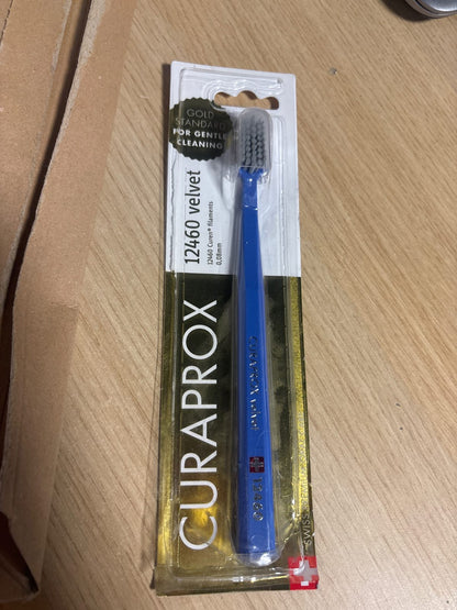 275411 - Curaprox CS 12460 Velvet Soft Toothbrush – Sensitive Gum Care, Blue, Grey