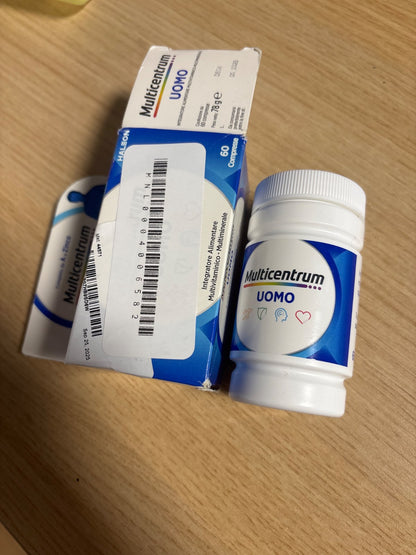 229157 - Multicentrum Men's Complete Multivitamin Supplement, 60 Tablets – Suplement multivitaminik i plotë për meshkuj, 60 tableta, me vitaminë D, B6 dhe C.