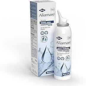 158549 - IBSA Aliamare Spray 100 ml – Sprej për hundë me ujë deti izotonik dhe acid hialuronik. Ndihmon në pastrimin dhe higjienën e hundës, i përshtatshëm për përdorim të përditshëm te të rriturit dhe fëmijët mbi 3 vjeç.