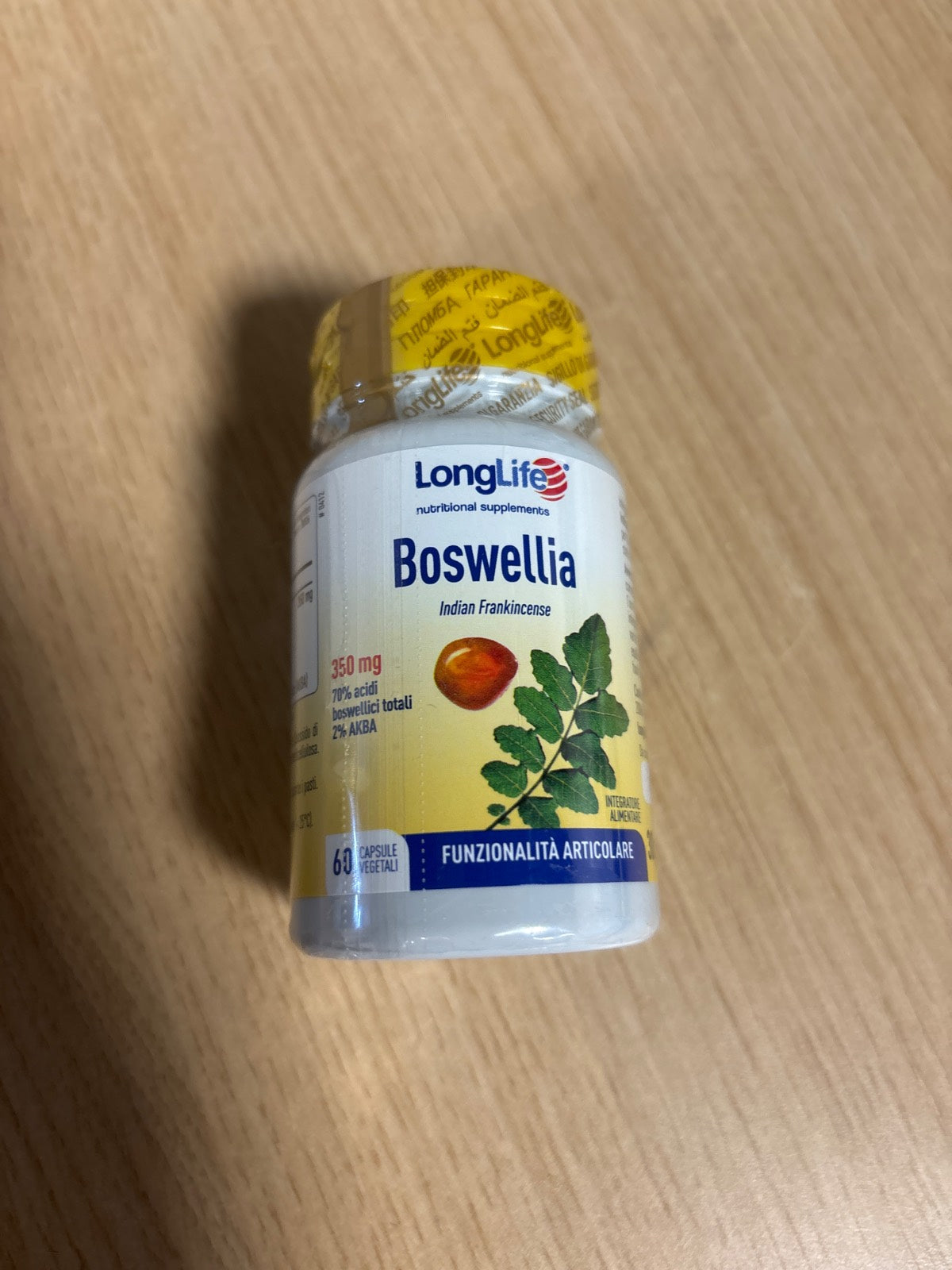 158620 - LongLife Boswellia 350 mg Supplement 60 Capsules – Suplement LongLife me Boswellia 350 mg, 60 kapsula.