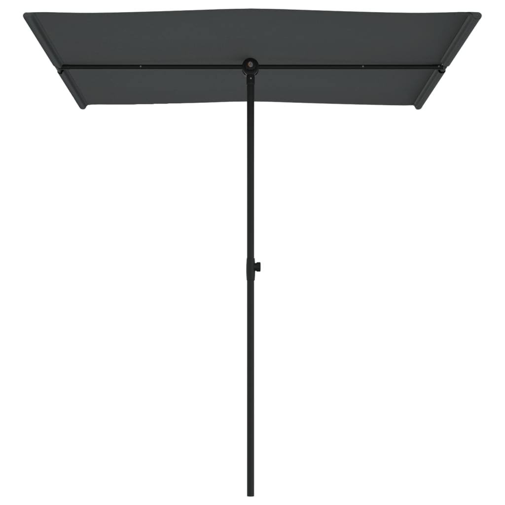 244677 -vidaXL Çadër Dielli për Kopsht me Shtyllë Alumini 180x130 cm Antracit