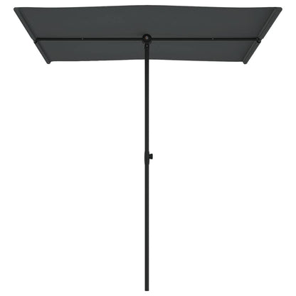 244677 -vidaXL Çadër Dielli për Kopsht me Shtyllë Alumini 180x130 cm Antracit